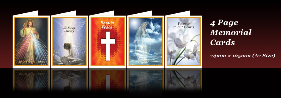 4 Page Memorial Cards
