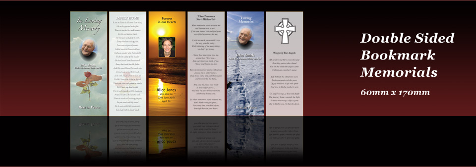 Double Sided Bookmark Memorials