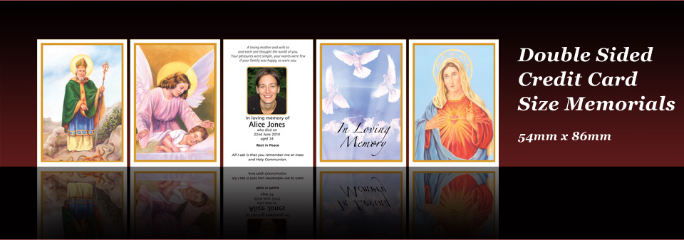 Double Sided Credit Card Size Memorials