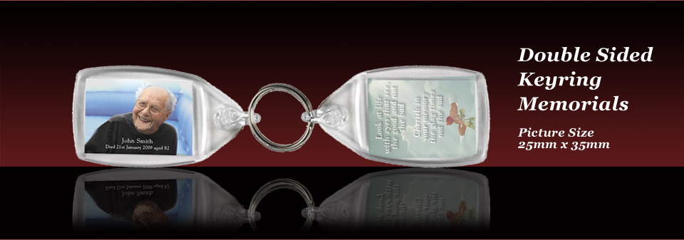 Double Sided Keyring Memorials